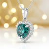 4.85 ct DEW Blue Moissanite Pendant in Gold Vermeil Certified for Holiday Jewelry
