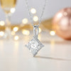 3.50 ct DEW Princess Cut White Moissanite Pendant in – Birthday Gift 18K Gold Plated Ve 18K Gold Plated