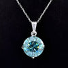 10.30 Carat Blue Moissanite Pendant in Gold Vermeil Great Gift for Any Occasion