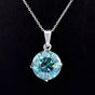 10.30 Carat Blue Moissanite Pendant in Gold Vermeil Great Gift for Any Occasion