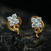 0.44 Ct. Natural Diamond Stud Earrings in 18K Yellow Gold IGI Certified