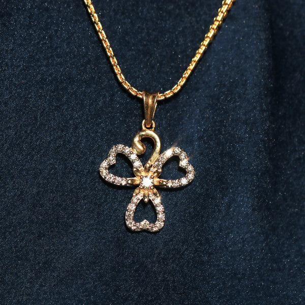 0.31 Ct. Natural Diamond Pendant in 18K Gold Jewelry For Women IGI Certified