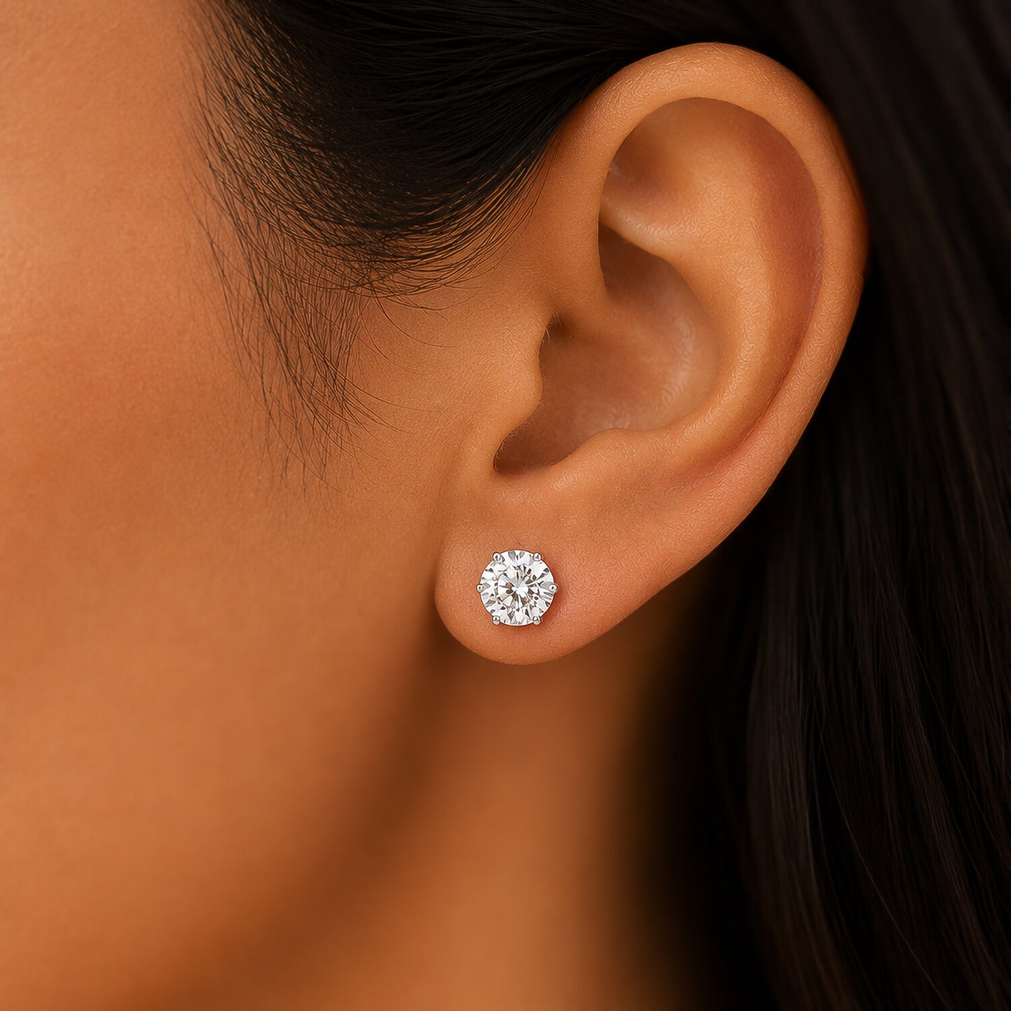 Lab Grown Diamond Pear Stud Earrings — Solid 14K / 18K Gold, IGI Certified