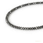 4mm Black Moissanite Bead Necklace Certified Wedding Gift Gold Vermeil