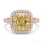 5.00 ct DEW Champagne Treated Moissanite Ring in – Certified Beauty 18K Gold Plated Ver 18K Gold Plated
