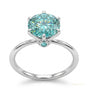 5.00 ct DEW Round Blue Moissanite Solitaire Ring in Certified Jewelry 18K Gold Plated V 18K Gold Plated