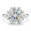 5.20 ct DEW Certified Round Cut F VS1 Moissanite Ring For Gift 18K Gold Plated – white background main image
