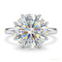 5.20 ct DEW Certified Round Cut F VS1 Moissanite Ring For Gift 18K Gold Plated
