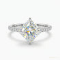 5.25 ct DEW Princess Cut Off White Moissanite Ring Gift for Her Shine 18K Gold Plated V 18K Gold Plated