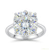 5.45 ct DEW Certified White Moissanite Solitaire Ring – Gift Jewelry in 18K Gold Plated – white background main image