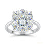 5.45 ct DEW Certified White Moissanite Solitaire Ring – Gift Jewelry in 18K Gold Plated