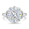 5.85 ct DEW Cushion Cut Moissanite Ring Gift for Her Anniversary Sparkle 18K Gold Plate 18K Gold Plated – white background main image