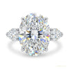 5.90 ct DEW Certified White Moissanite Solitaire Ring – Anniversary Gift for Women 18K 18K Gold Plated – white background main image