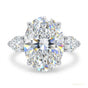 5.90 ct DEW Certified White Moissanite Solitaire Ring – Anniversary Gift for Women 18K 18K Gold Plated
