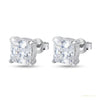 5.00 ct DEW White Moissanite Solitaire Studs In Gold Vermeil For Birthday – white background main image