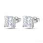 5.00 ct DEW White Moissanite Solitaire Studs In Gold Vermeil For Birthday