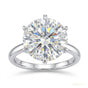 5.20ct DEW White Moissanite Round Solitaire Ring | 18K Gold Vermeil | GRA Certified