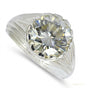 5.30 ct DEW Certified Round Cut White Moissanite Solitaire Ring Gold Vermeil