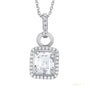 Moissanite 5.40 ct DEW Certified Moisanite Pendant Accents Back to School Jewelry Gold Vermeil