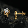 0.44 Ct. Natural Diamond Stud Earrings in 18K Yellow Gold IGI Certified