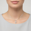 4.00 ct DEW Princess Cut Certified Moissanite Pendant Gold Vermeil Holiday Jewelry
