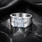 15.80 Ct Princess Cut Blue Moissanite Ring for Men in – Statement 18K Gold Plated V 18K Gold Plated