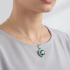 4.85 ct DEW Blue Moissanite Pendant in Gold Vermeil Certified for Holiday Jewelry