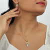 18KT 1.26 Ct Natural Diamond Pendant And Earrings Set, IGI Certified Jewelry