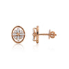 0.58 Ct.18KT Rose Gold Pendant And Earrings Set with  Natural Diamonds, IGI Cert