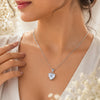 7.50ct DEW White Moissanite Heart Cut Pendant Necklace