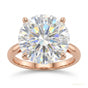 6.00 ct DEW Certified White Moissanite Ring in – Labor Day Jewelry Gift 18K Gold Plated