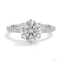 6.00 ct DEW White Moissanite Ring – Thoughtful Labor Day Gift for Her 18K Gold Plated V 18K Gold Plated