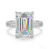 6.10 ct DEW Certified Marquise Cut F VS1 CVD White Moissanite Solitaire Ring 18K Gold P 18K Gold Plated – white background main image