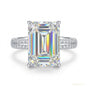 6.10 ct DEW Certified Marquise Cut F VS1 CVD White Moissanite Solitaire Ring 18K Gold P 18K Gold Plated
