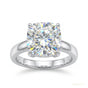 6.10 ct DEW Solitaire Moissanite Ring Engagement Gift Sparkle for Women 18K Gold Plated