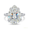 6.25 ct DEW Off White Moissanite Solitaire Ring in Certified Shine 18K Gold Plated Verm 18K Gold Plated – white background main image
