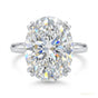 6.50 ct DEW Certified White Moissanite Solitaire Ring – Elegant Fall Gift for Her 18K G 18K Gold Plated