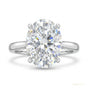 6.50 ct DEW Certified White Moissanite Solitaire Ring in – Festive Gift 18K Gold Plated