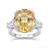 6.70 ct DEW Champagne Moissanite Ring in – Unique Wedding Gift Idea 18K Gold Plated Ver 18K Gold Plated – white background main image