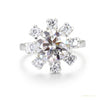 6.75 ct DEW Certified White Round Cut Moissanite Ring For Birthday Gift 18K Gold Plated 18K Gold Plated – white background main image