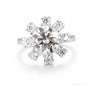 6.75 ct DEW Certified White Round Cut Moissanite Ring For Birthday Gift 18K Gold Plated 18K Gold Plated