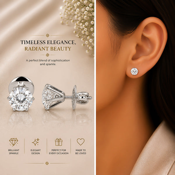 Lab Grown Diamond Pear Stud Earrings — Solid 14K / 18K Gold, IGI Certified