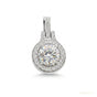 6.60 ct DEW Certified F VS1 White Moissanite Pendant in Gold Vermeil – Gift for Her