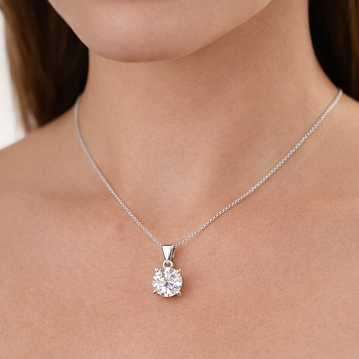 20 ct DEW F VS1 Moissanite Pendant in Gold Vermeil – Perfect Gift for Her This Fall