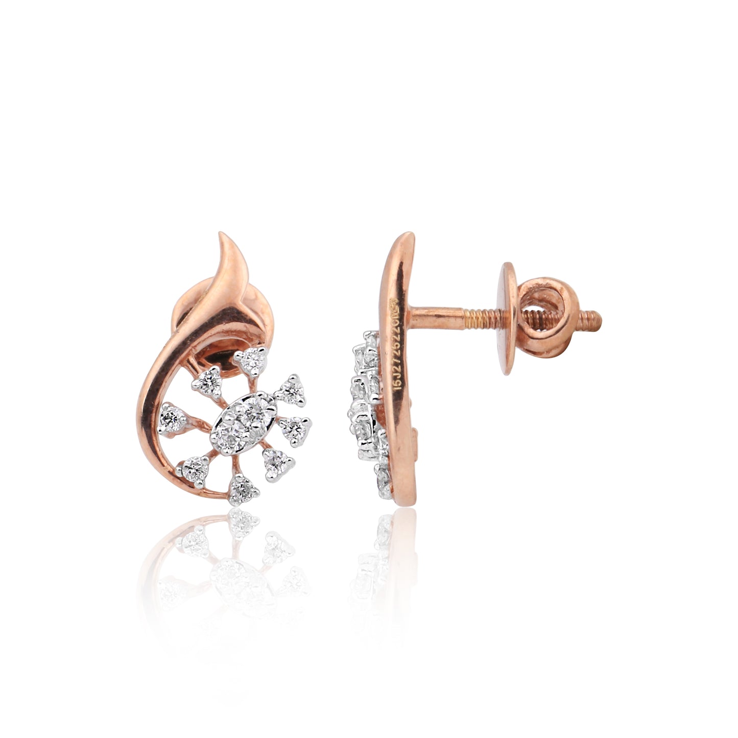0.55 Ct Natural Diamond Pendant Set IGI Certified 18K Gold SI-I1 for Women