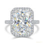 7.10 ct DEW Radiant Cut Moissanite Solitaire Ring Engagement Gift Idea 18K Gold Plated 18K Gold Plated