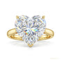 7.25 ct DEW Heart Cut White Moissanite Solitaire Ring in – Romantic Gift 18K Gold Plate 18K Gold Plated