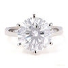 7.50 ct DEW Certified White Moissanite Solitaire Ring in – Gift for Wife 18K Gold Plate 18K Gold Plated – white background main image