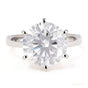 7.50 ct DEW Certified White Moissanite Solitaire Ring in – Gift for Wife 18K Gold Plate 18K Gold Plated