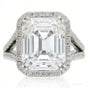 7.50 ct DEW Off White Treated Moissanite Ring Wedding Gift for Women 18K Gold Plated Ve 18K Gold Plated